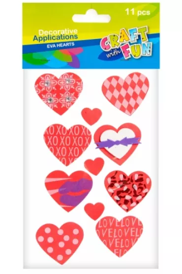 Craft with Fun Ozdoby dekoracyjne piankowe. Serca