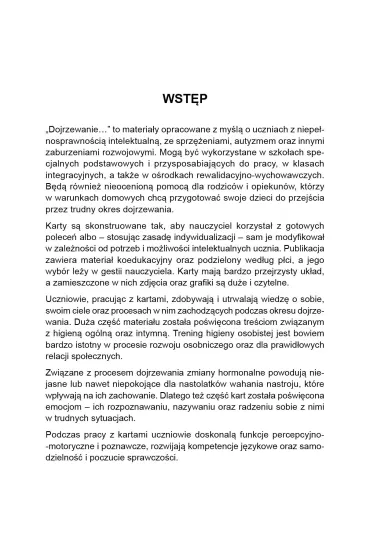 Dojrzewanie. Materia�y dla uczni�w ze specjalnymi potrzebami edukacyjnymi - Agnieszka Borowska-Kociemba, Ma�gorzata Krukowska