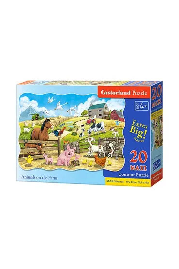 Puzzle 20 el. Zwierz�ta z farmy Castorland