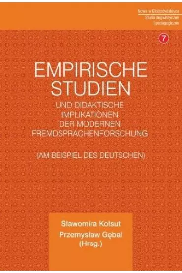 Empirische Studien und didaktische Implikationen.. - Przemys�aw G�bal, S�awomira Ko�sut