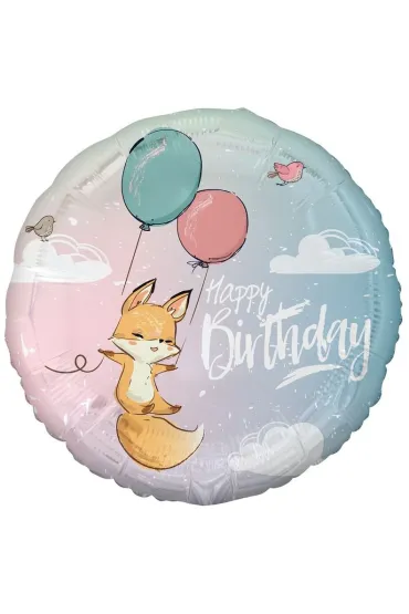 Godan Balon foliowy Lisek Happy Birthday 45cm