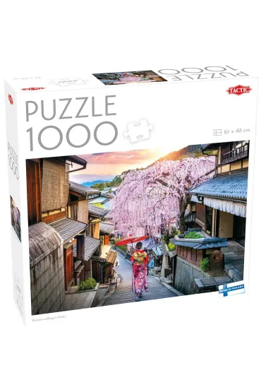 Puzzle 1000 el. Kobieta spaceruj�ca po Kioto Tactic
