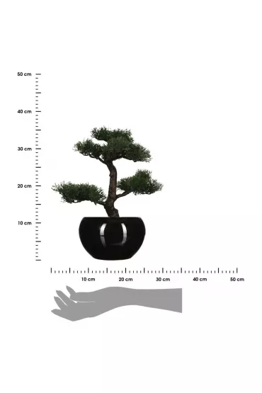 Atmosphera Drzewko bonsai wj doniczce 36 cm czarny
