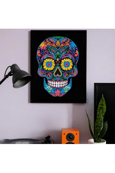 Diamond Dotz Haft diamentowy - Adults Flocked Neon Sugar Skull 35.5x45.7cm