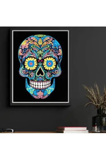 Diamond Dotz Haft diamentowy - Adults Flocked Neon Sugar Skull 35.5x45.7cm