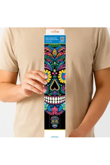 Diamond Dotz Haft diamentowy - Adults Flocked Neon Sugar Skull 35.5x45.7cm