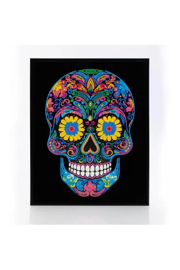 Diamond Dotz Haft diamentowy - Adults Flocked Neon Sugar Skull 35.5x45.7cm