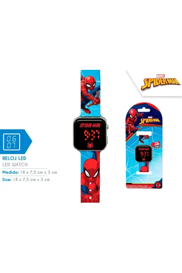 Zegarek LED z kalendarzem Spiderman SPD4987