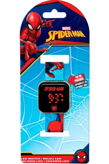 Zegarek LED z kalendarzem Spiderman SPD4987