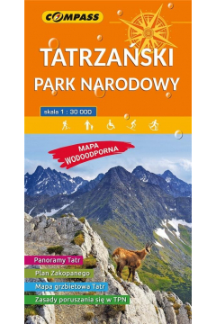 Mapa wodoodporna Tatrzaski Park Narodowy 1:30 000