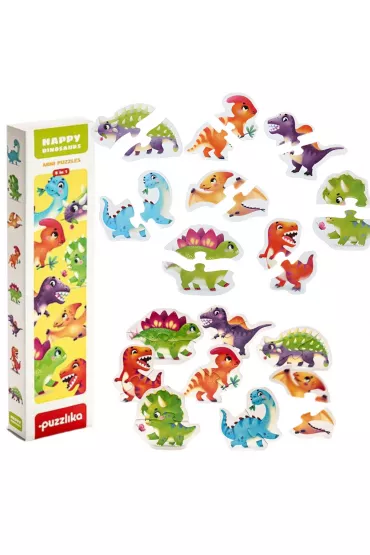 Puzzle szcz�liwe dinozaury Cubika