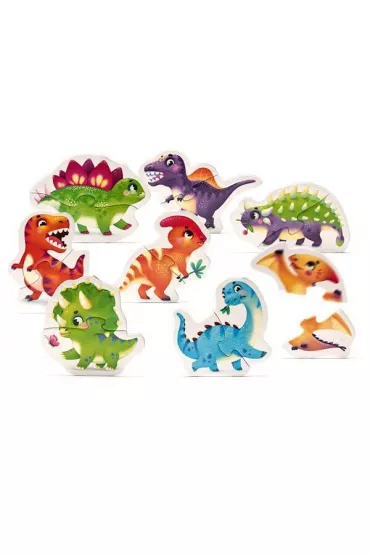 Puzzle szcz�liwe dinozaury Cubika
