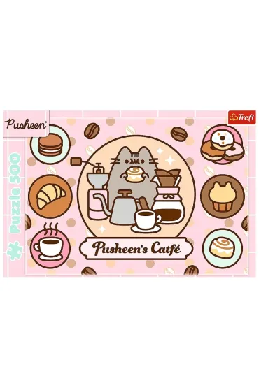 Puzzle 500 el. Pusheen w kawiarni Trefl