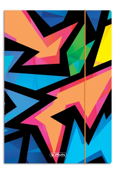 Herlitz Teczka A4 rysunkowa z gumk� Neon Art