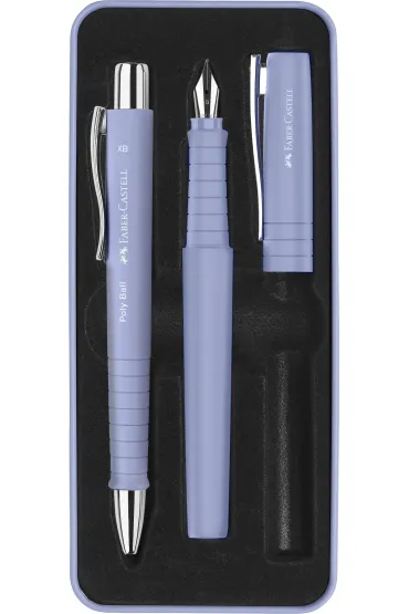 Faber-Castell Zestaw prezentowy Poly pi�ro B+d�ugopis Pale Iris