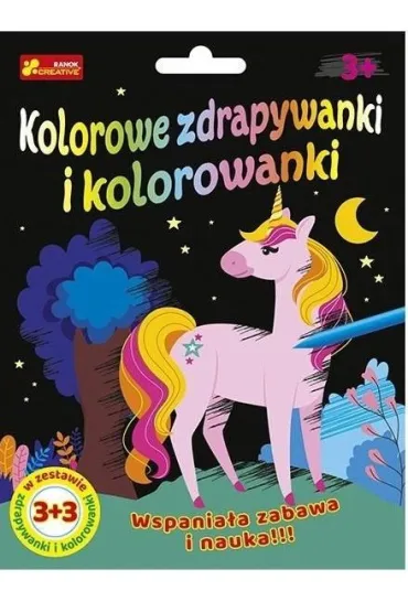 Zdrapywanki&kolorowanki Jednoro�ec i przyjac. 3+3