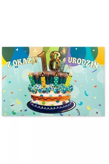 Pan Dragon Karnet B6 Urodziny 18