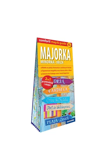 Majorka, Minorka, Ibiza. Laminowana mapa i przewodnik 2w1 - Anna Marchlik