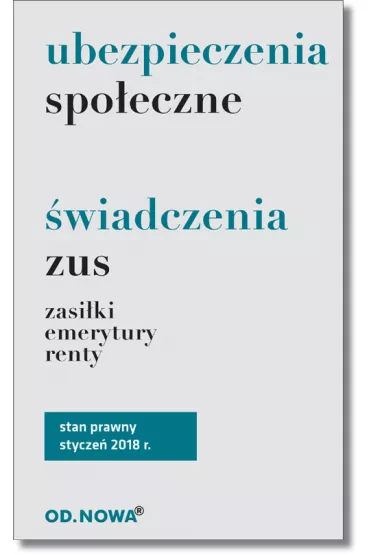 Ubezpieczenia spo�eczne �wiadczenia zus emerytury 01. 2018 - Anna Prus