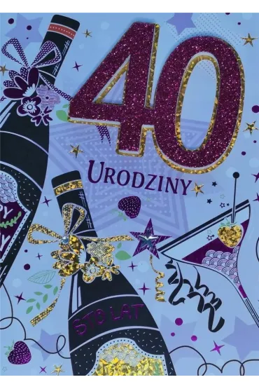 Panorama Karnet Przestrzenny B6 Urodziny 40 kobieta