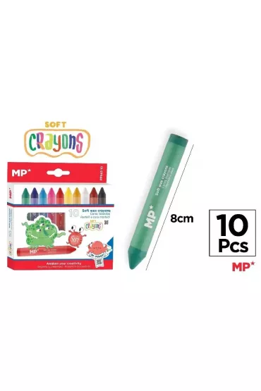 Mp Main Paper Kredki woskowe mi�kkie 10 kolor�w 10 szt.