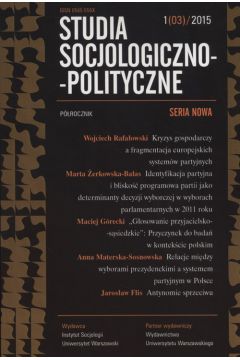 Studia Socjologiczno-Polityczne 1(3)/2015