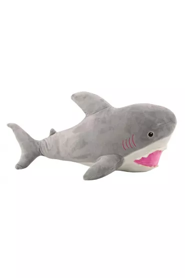 Pluszowy rekin 50cm siwy LeanToys