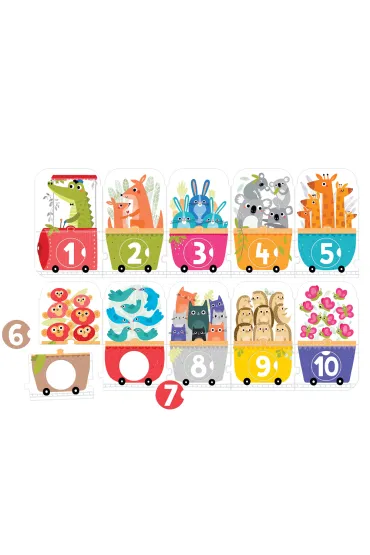 Puzzle z dziurk� 30 el. Poci�g do liczenia Bright Junior Media