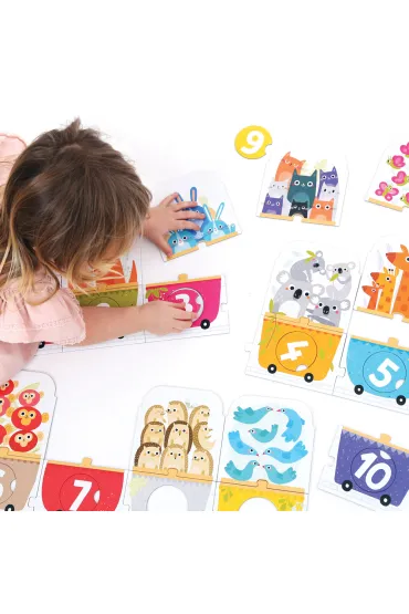 Puzzle z dziurk� 30 el. Poci�g do liczenia Bright Junior Media