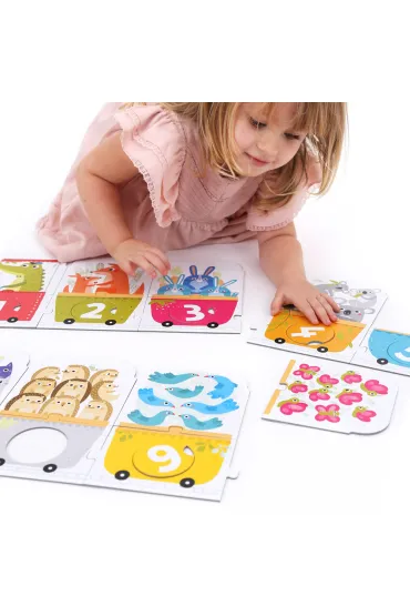 Puzzle z dziurk� 30 el. Poci�g do liczenia Bright Junior Media