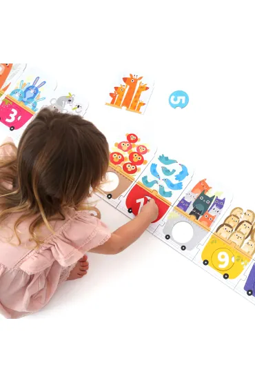 Puzzle z dziurk� 30 el. Poci�g do liczenia Bright Junior Media