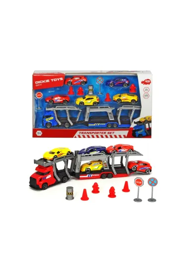 City Zestaw z lawet i autami Dickie Toys