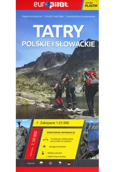Tatry polskie i s�owackie. Mapa turystyczna w skali 1:50 000 (wersja plastik)