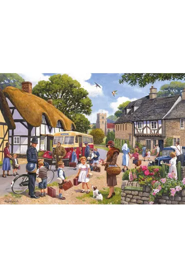 Puzzle 4x500 Ewakuacja i szcz�liwy powr�t 110259 Gibsons