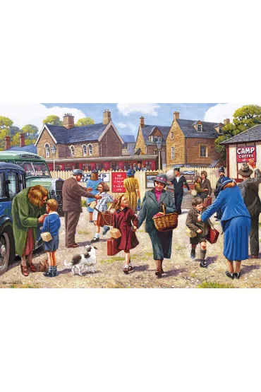 Puzzle 4x500 Ewakuacja i szcz�liwy powr�t 110259 Gibsons