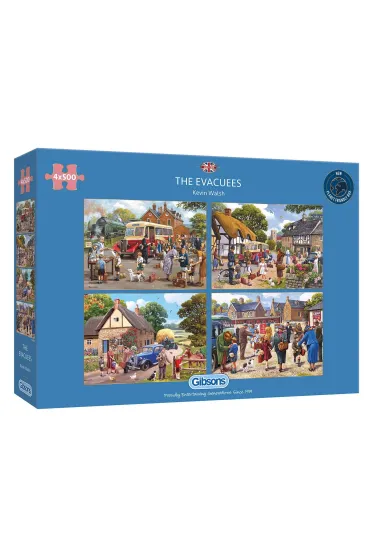 Puzzle 4x500 Ewakuacja i szcz�liwy powr�t 110259 Gibsons