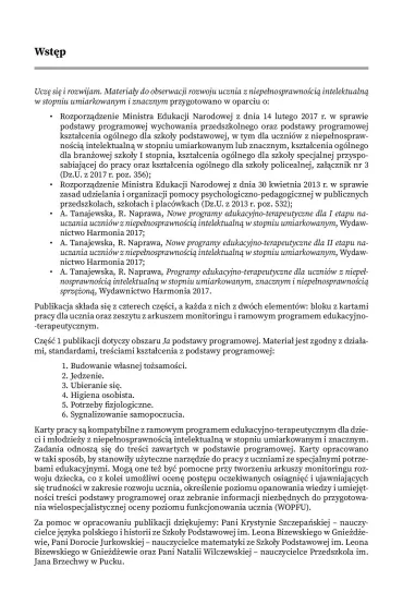 Ucz� si� i rozwijam. Karty pracy. Cz�� 1. Materia�y do obserwacji rozwoju ucznia z niepe�nosprawno�ci� intelektualn� w stopniu umiarkowanym i znacznym - Alicja Tanajewska, Renata Naprawa