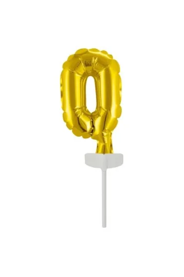 Amscan Balon foliowy mini cyfra 0 z�ota 7,5x12cm