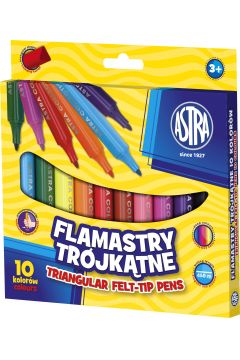 Astra Flamastry trjktne jumbo 10 kolorw