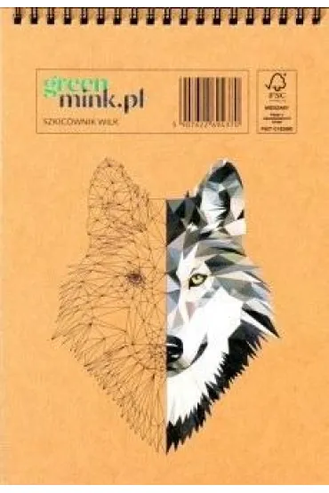 Szkicownik na spirali Wilk
