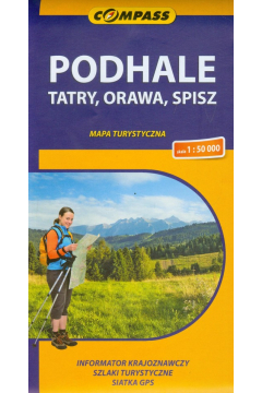 Mapa turystyczna Podhale Tatry, Orawa, Spisz 1:50 000