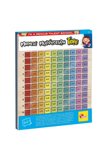 Lisciani. I'm Genius. Drewniana magnetyczna tabliczka mno�enia