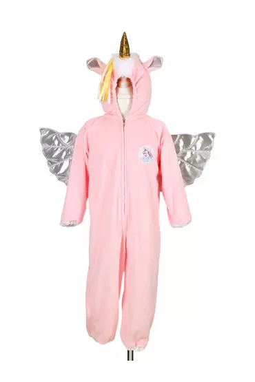 Kostium kombinezon kigurumi jednoroec ze srebrnymi skrzydami 5-6 lat