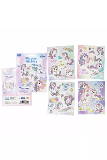 Sticker Boo Naklejki na okno Unicorn