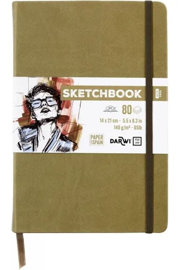 Darwi Szkicownik 14x21cm 140g khaki
