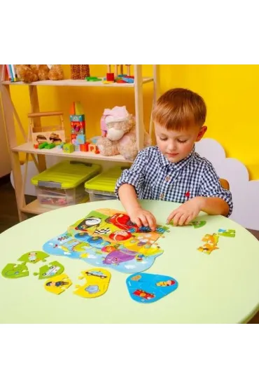 Puzzle w saszetce 49 el. Auta + mini gra Roter Kafer