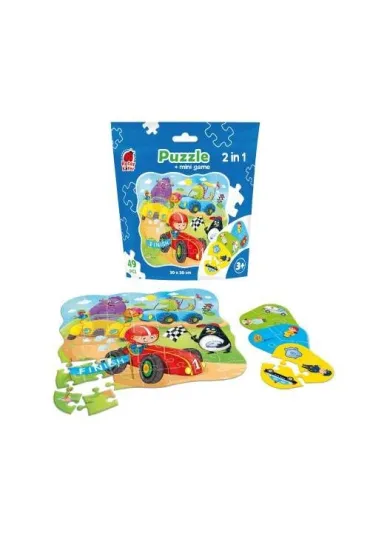 Puzzle w saszetce 49 el. Auta + mini gra Roter Kafer
