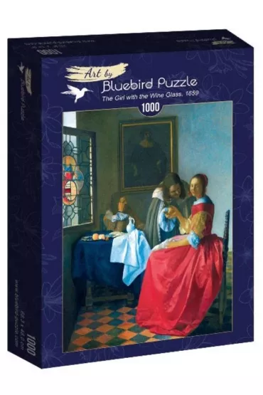 Puzzle 1000 el. Dziewczyna z kieliszkiem wina Bluebird Puzzle