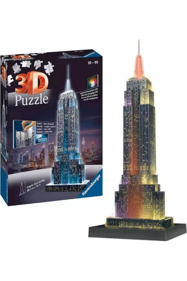 Puzzle 216 el. 3D Empire State Building noc� Ravensburger