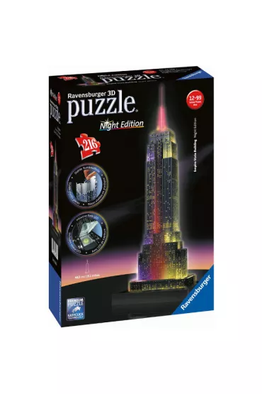 Puzzle 216 el. 3D Empire State Building noc� Ravensburger